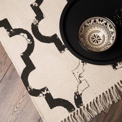 Detailaufnahme Natureline Teppich Stockholm in weiß und anthrazit von Heineking24